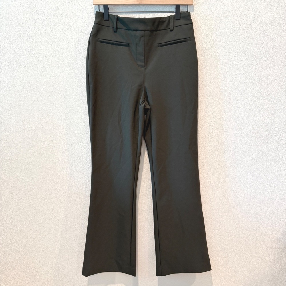 RACHEL ZOE Women Pants Size 4 Dark Olive Green Stretch Pull On Professional